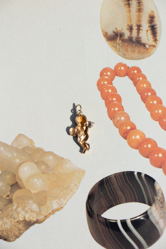 Charm - 10k Vintage Cherub Charm - LETTUCE STUDIOS