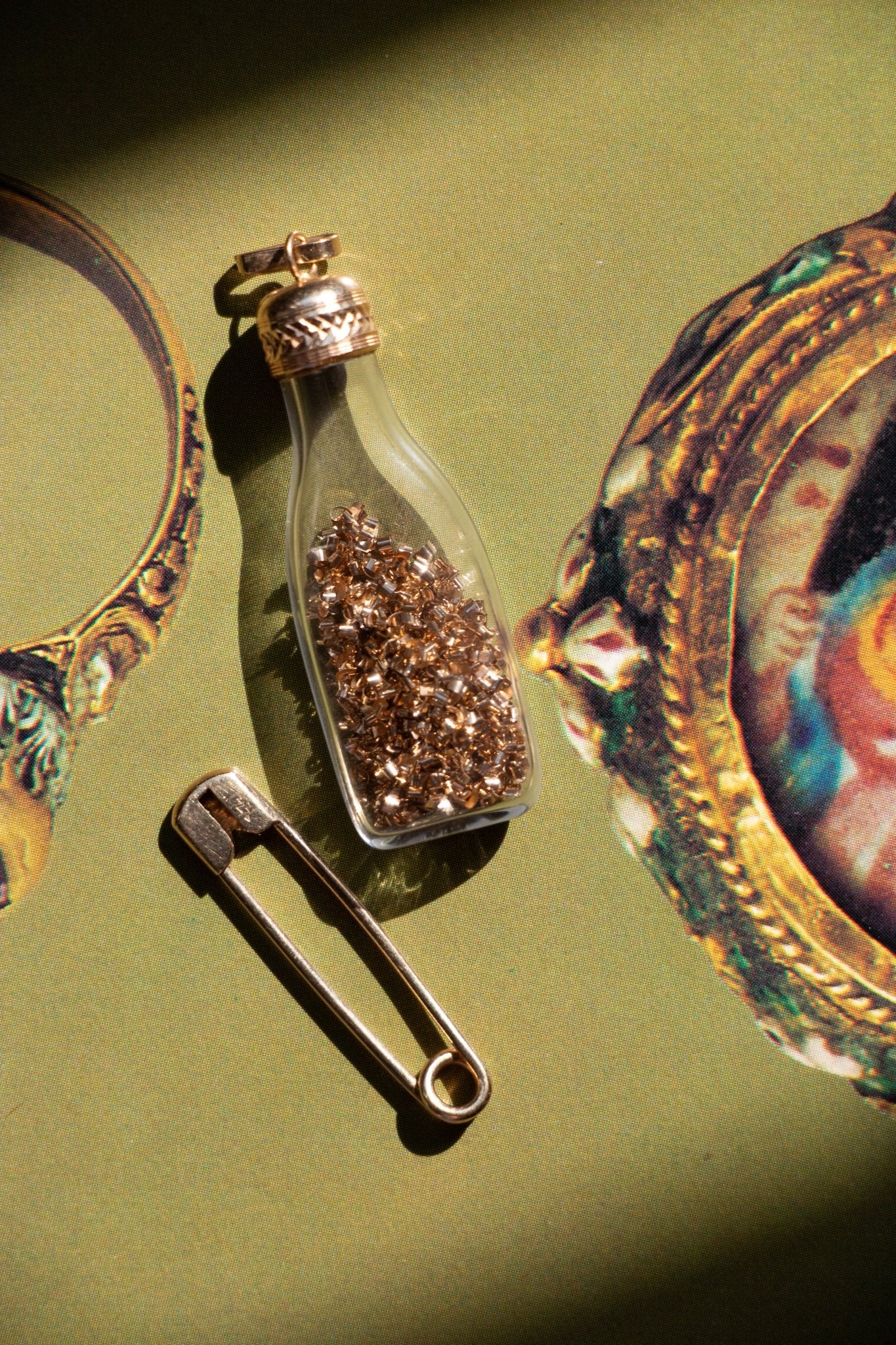 Charm - 14k Vintage Safety Pin Charm - LETTUCE STUDIOS