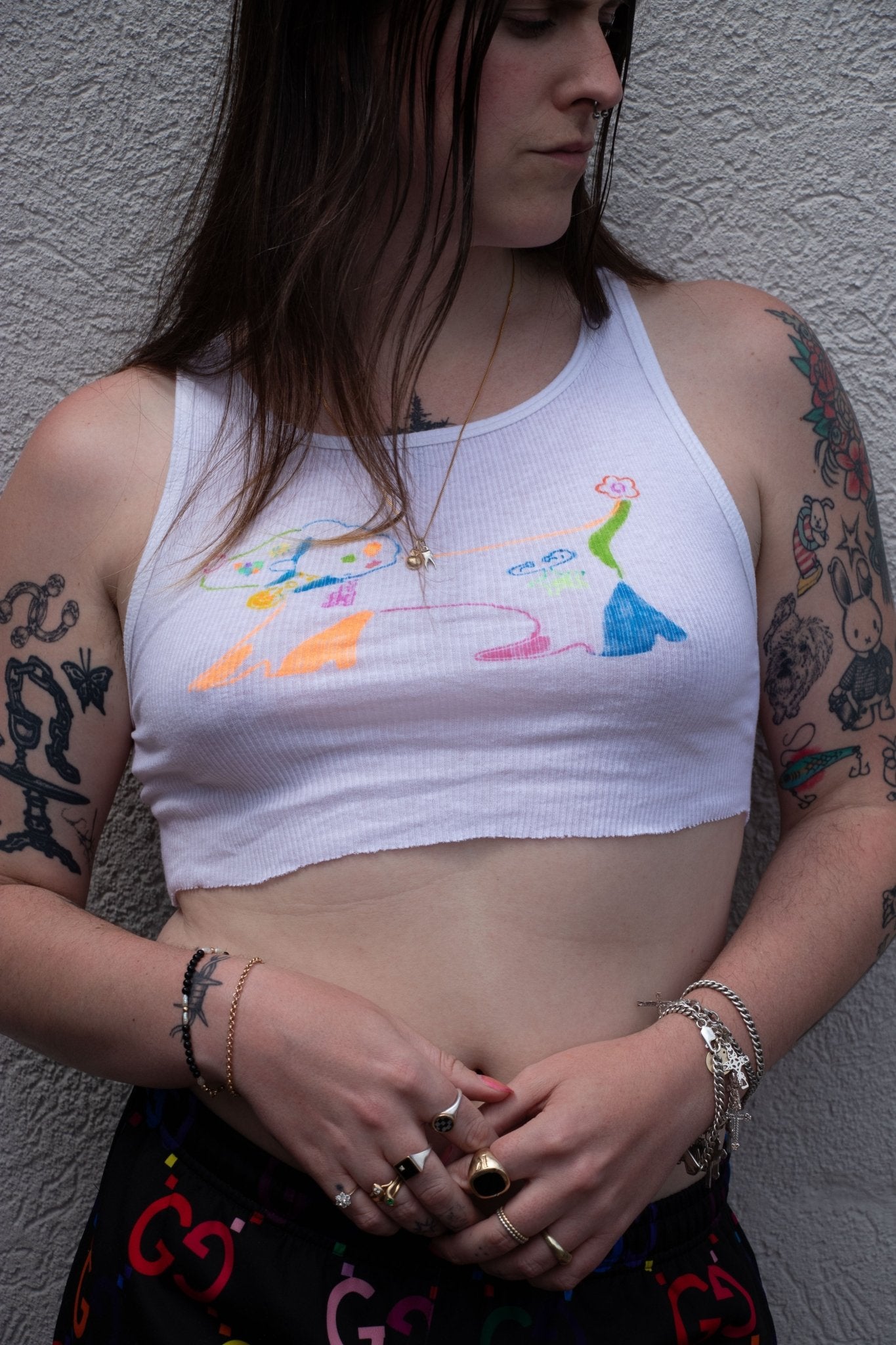 Tank Top - Lettuce Doggie Cropped Tank no. 2 - Lettuce Goods