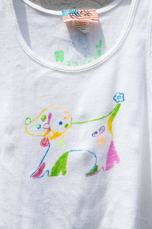 Tank Top - Lettuce Doggie Cropped Tank no. 4 - Lettuce Goods