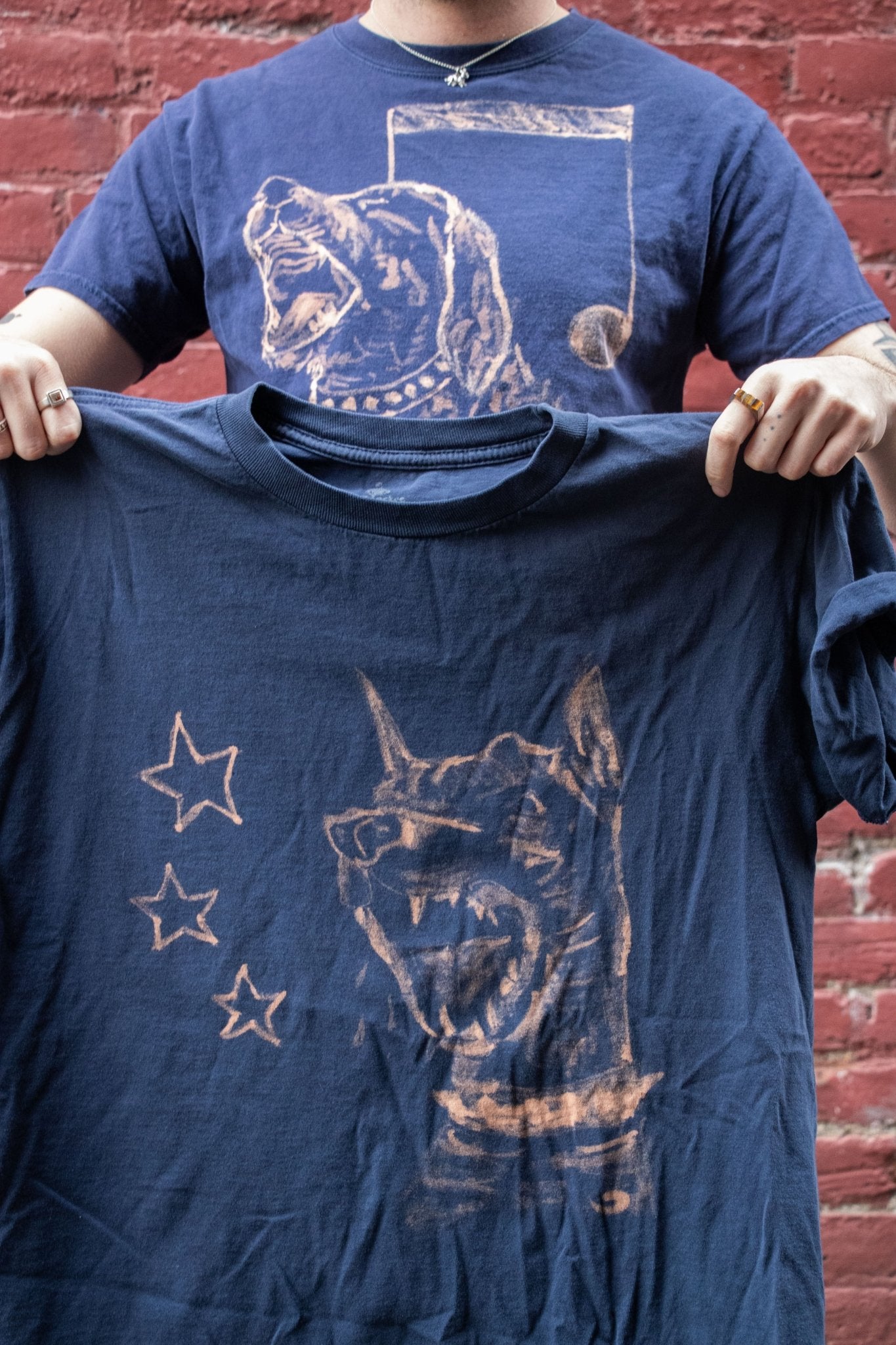 T-Shirt - Star Dog Navy Vintage T-Shirt - Lettuce Goods
