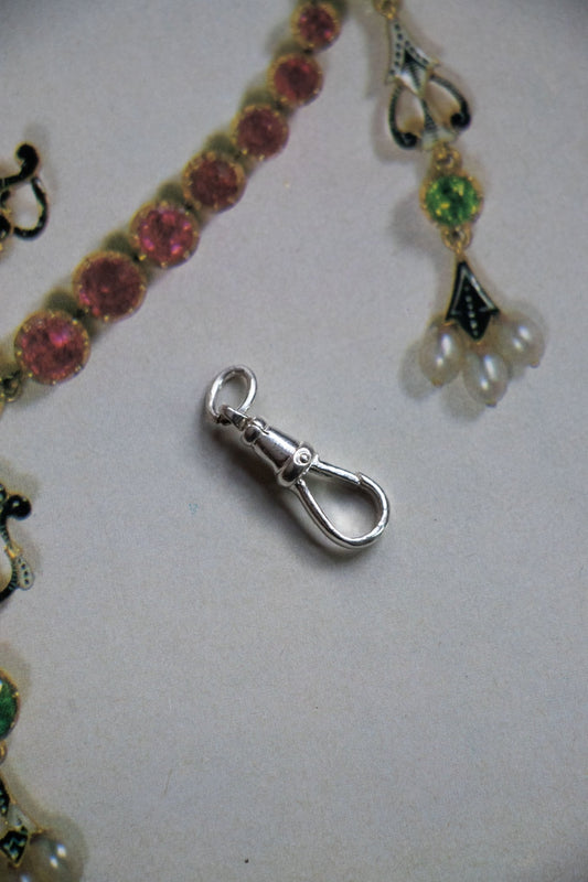- Sterling Silver Swivel Dog Clip Charm Holder - Lettuce Goods