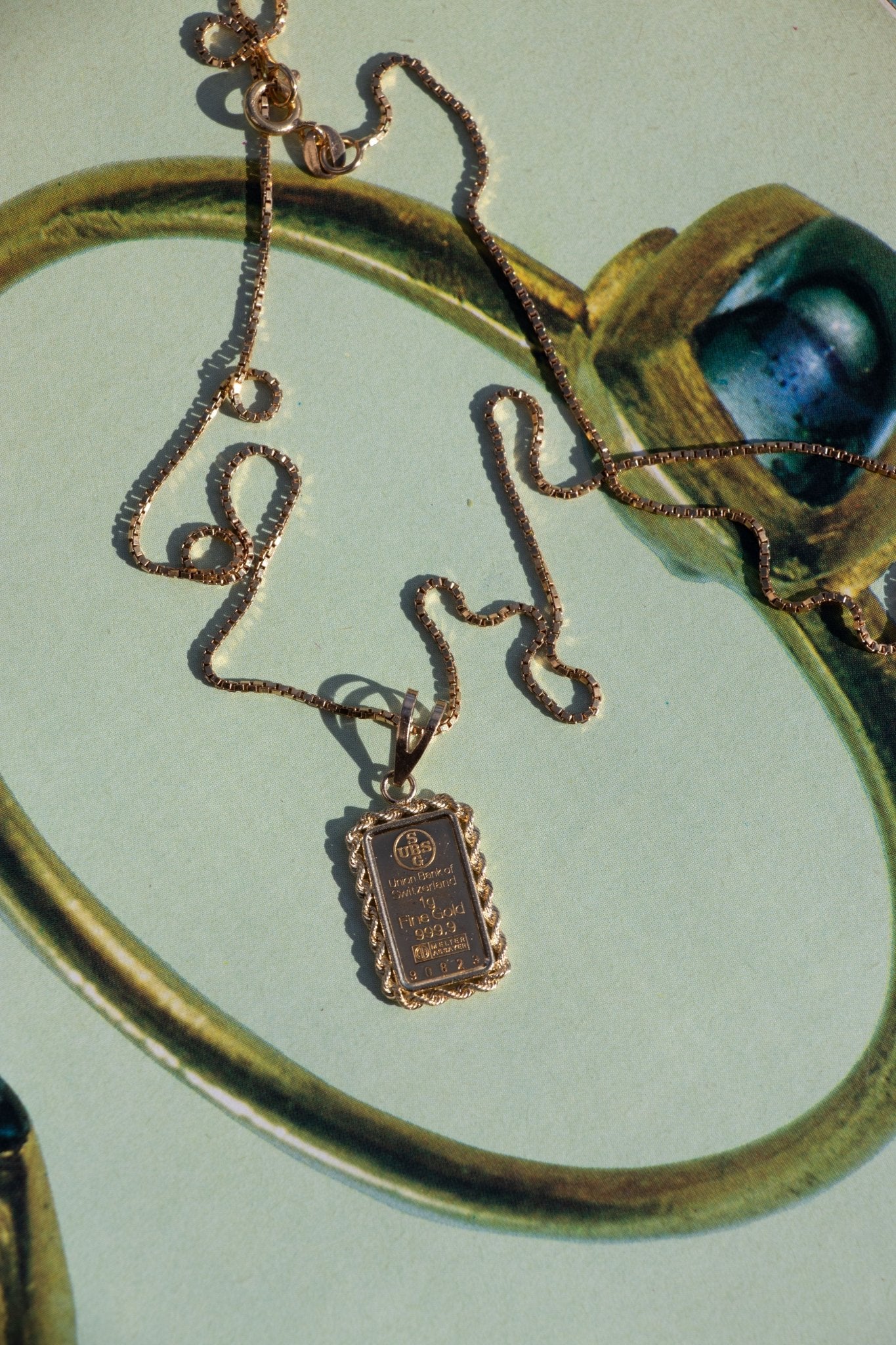 Charm - Vintage 14k and 24k Ingot Charm - Lettuce Goods