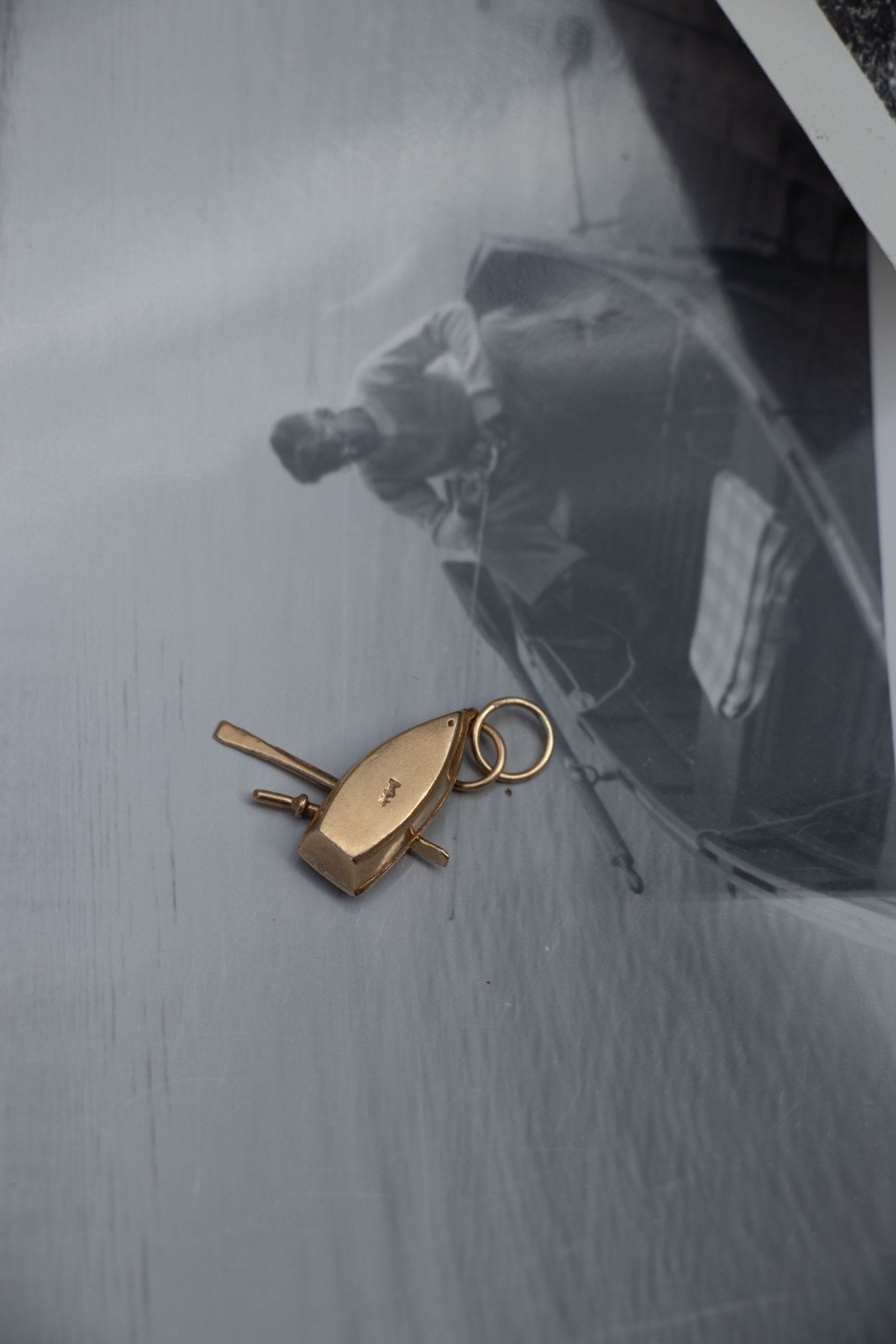 Charm - Vintage 14k Articulated Row Boat Charm - Lettuce Goods