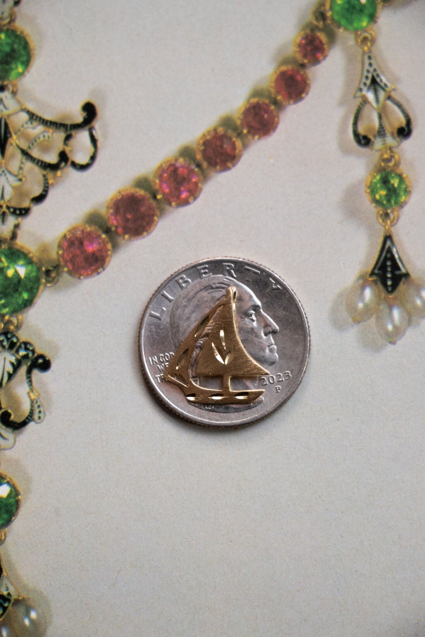 Charm - Vintage 14k Sailboat Charm - Lettuce Goods