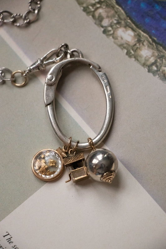 Charm - Vintage 14k & Sterling Rolling Ball Charm - Lettuce Goods