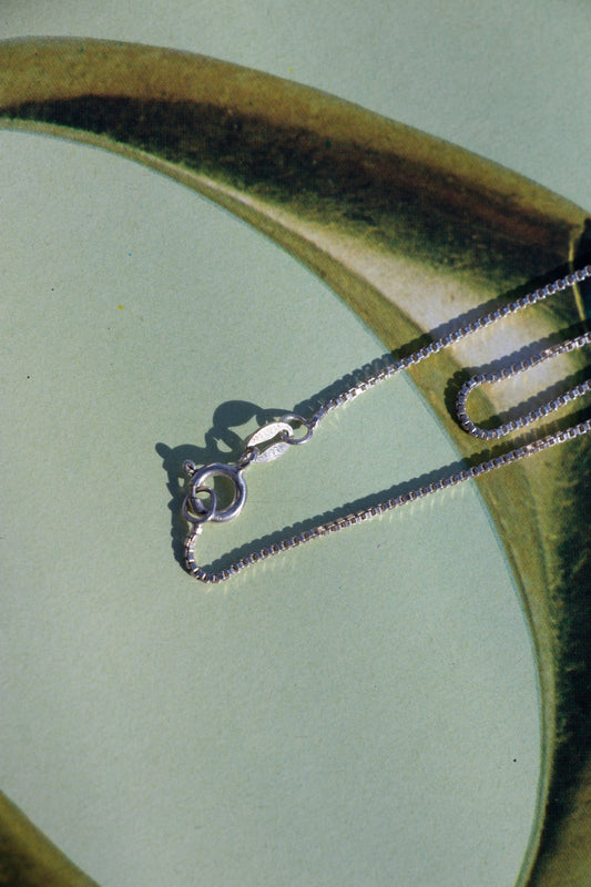 Necklace - Vintage Sterling Box Chain 1.5mm 16” - Lettuce Goods