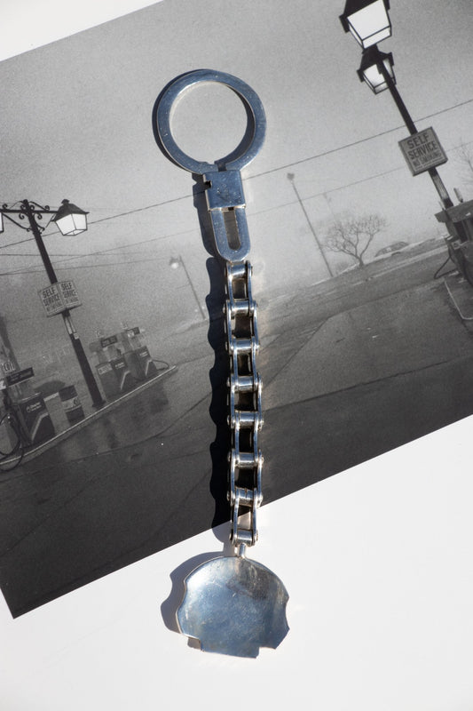 Keychain - Vintage Sterling Silver Harley Davidson Keychain - LETTUCE STUDIOS