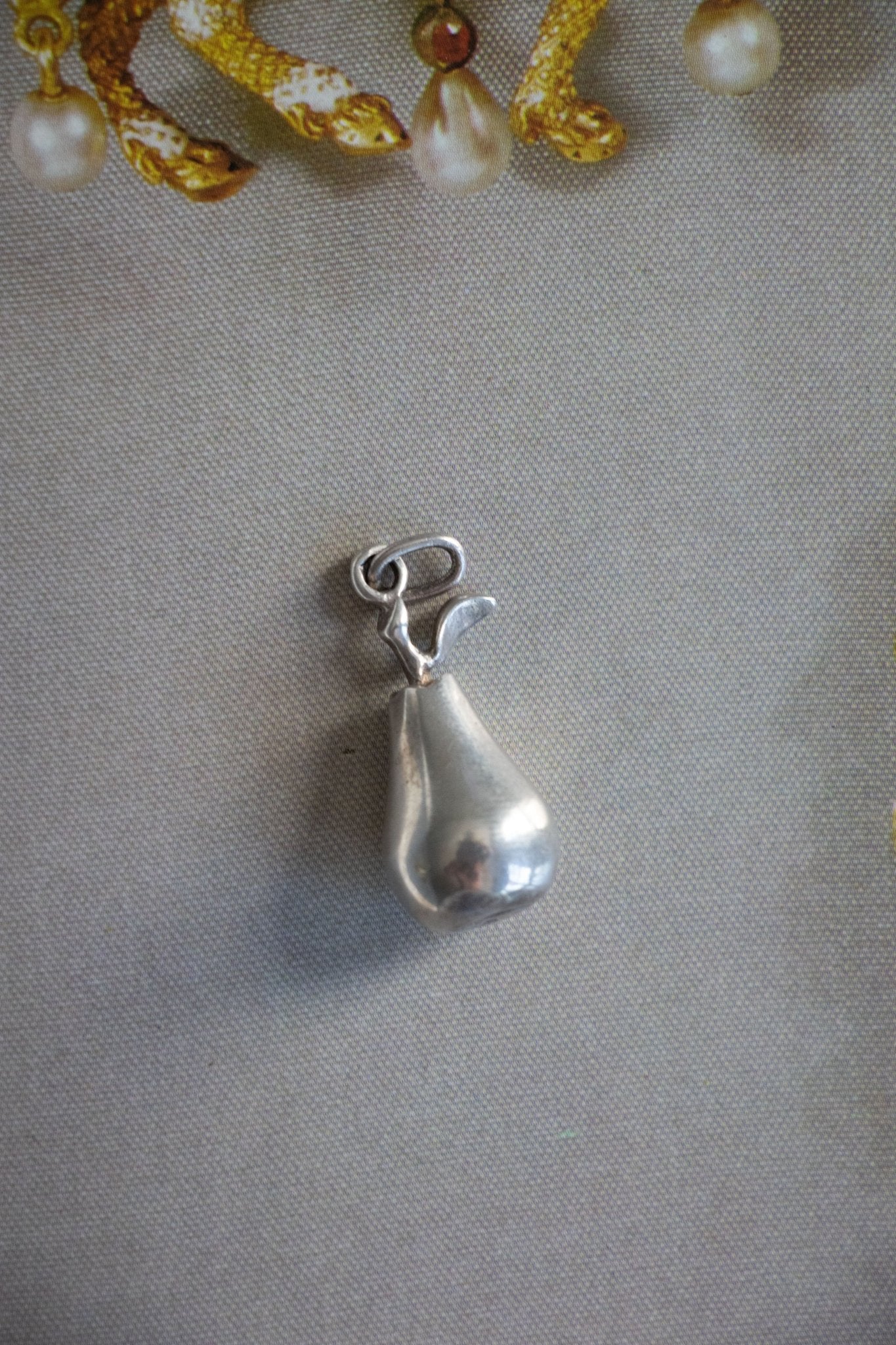 Charm - Vintage Sterling Silver Pear Charm - Lettuce Goods