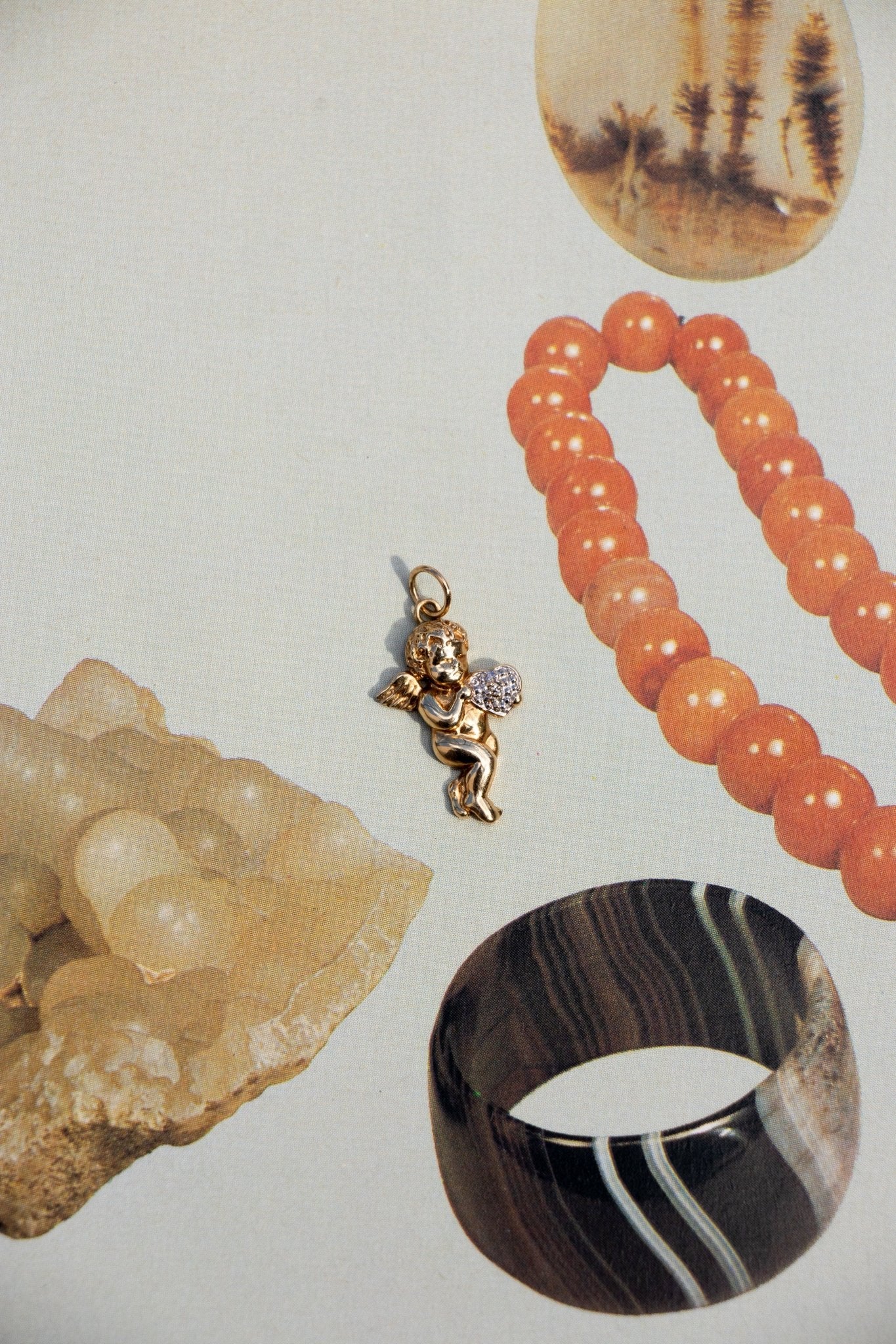 Charm - 10k Vintage Cherub Charm - LETTUCE STUDIOS