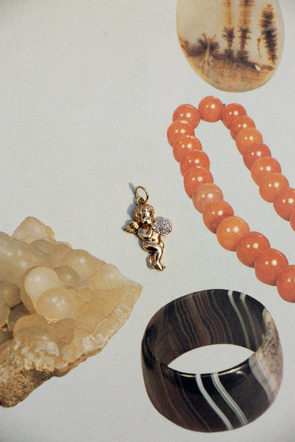 Charm - 10k Vintage Cherub Charm - LETTUCE STUDIOS