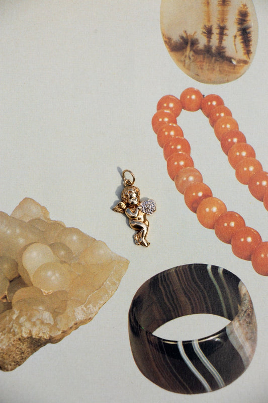 Charm - 10k Vintage Cherub Charm - LETTUCE STUDIOS