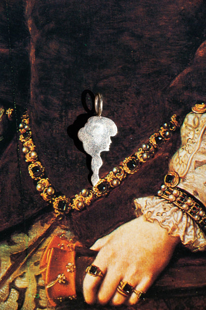 Charm - 14k Antique Art Nouveau Lady Charm - LETTUCE STUDIOS