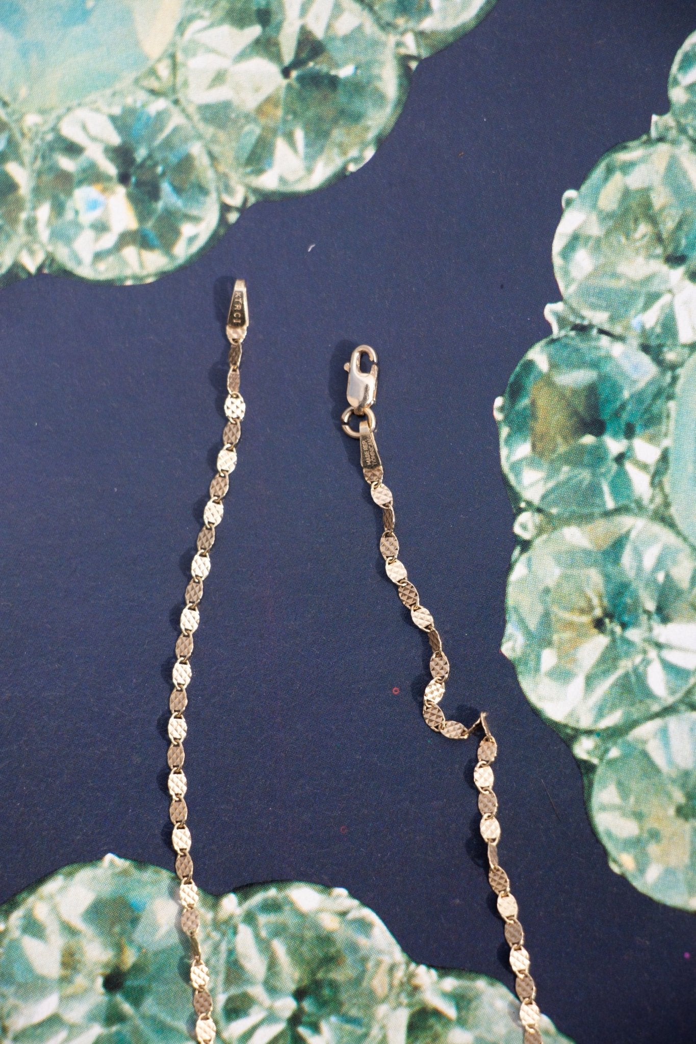 Necklace - 14k Textured Mirror Chain 24” - LETTUCE STUDIOS