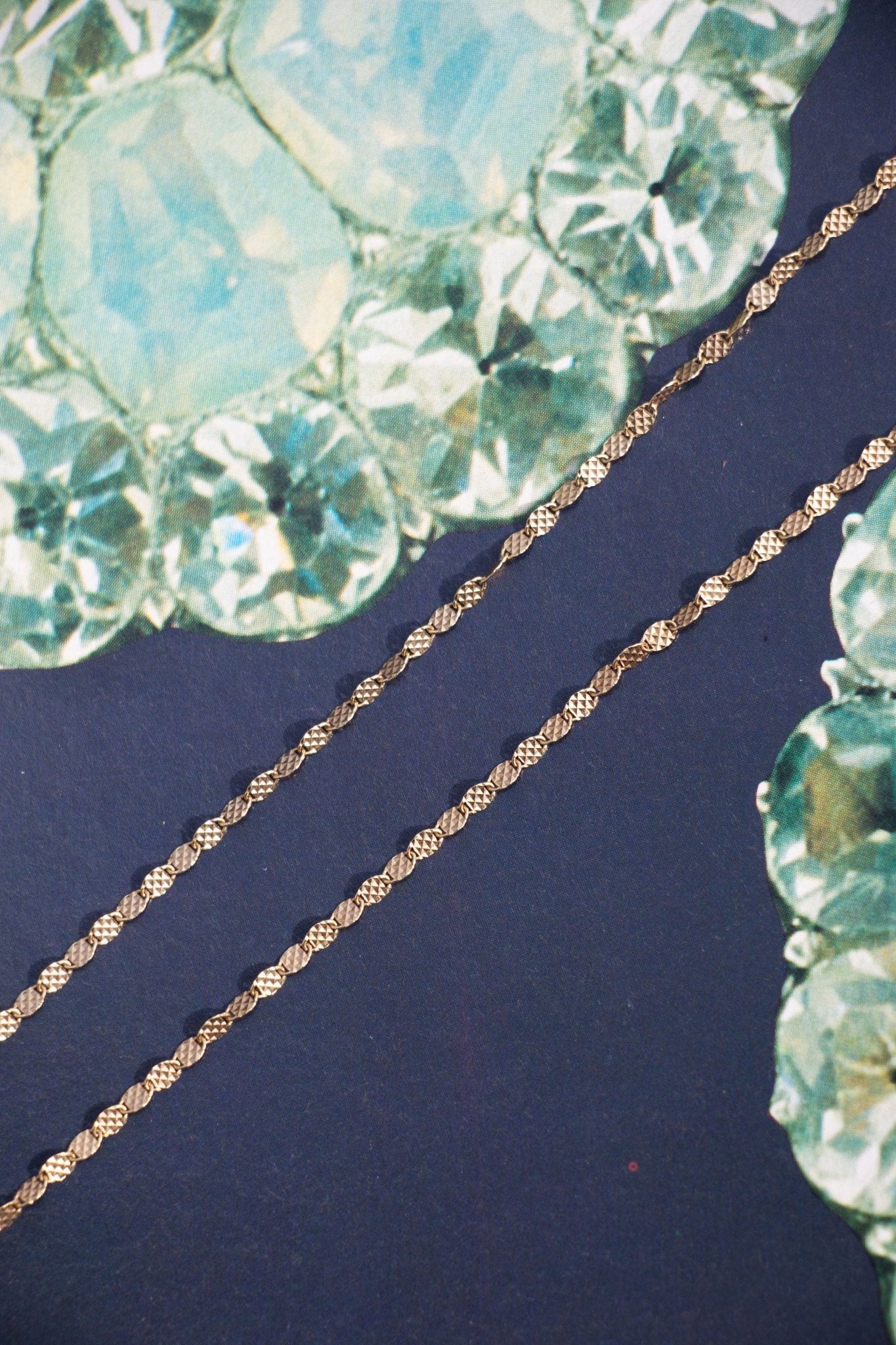 Necklace - 14k Textured Mirror Chain 24” - LETTUCE STUDIOS