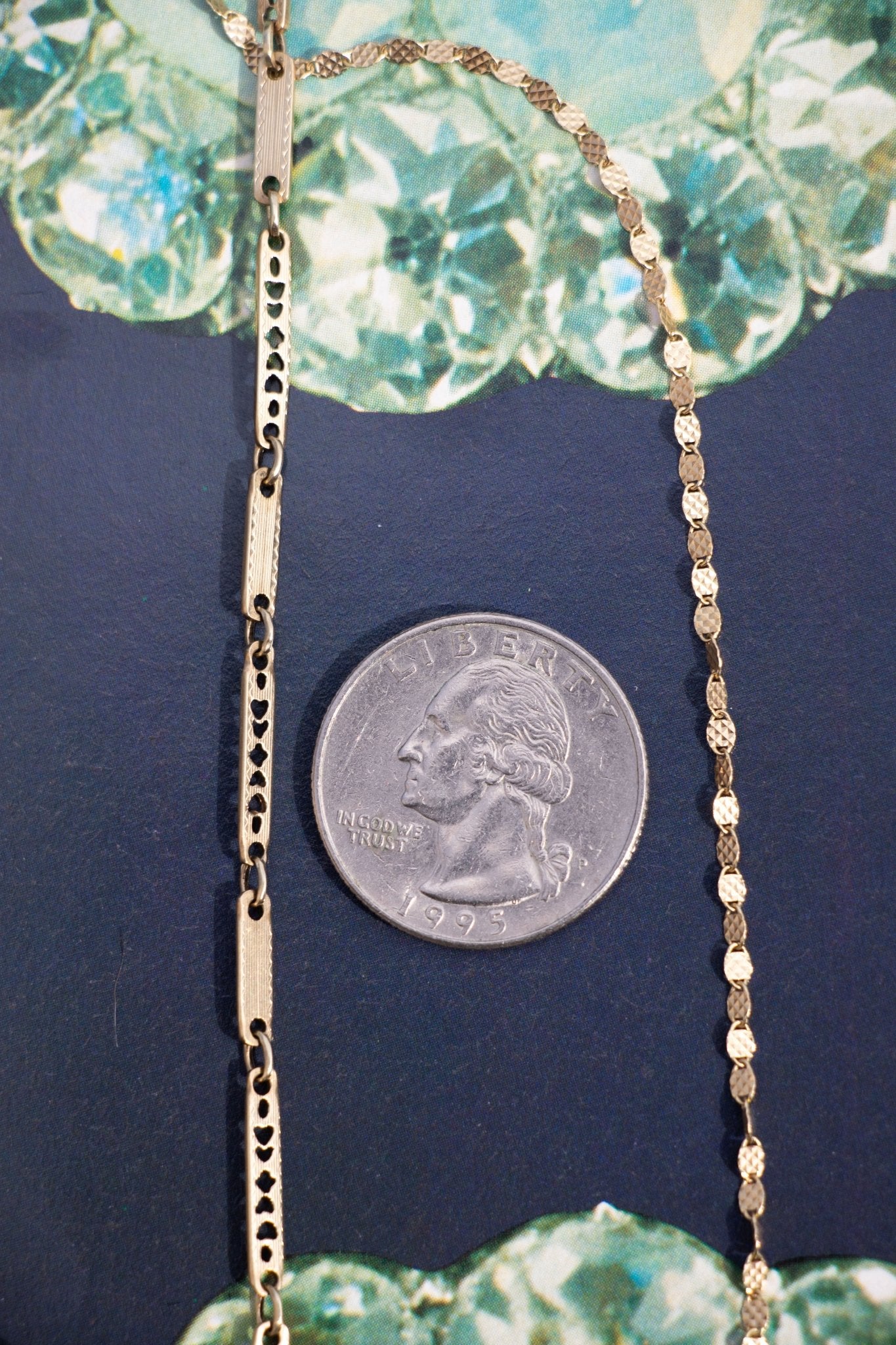 Necklace - 14k Textured Mirror Chain 24” - LETTUCE STUDIOS