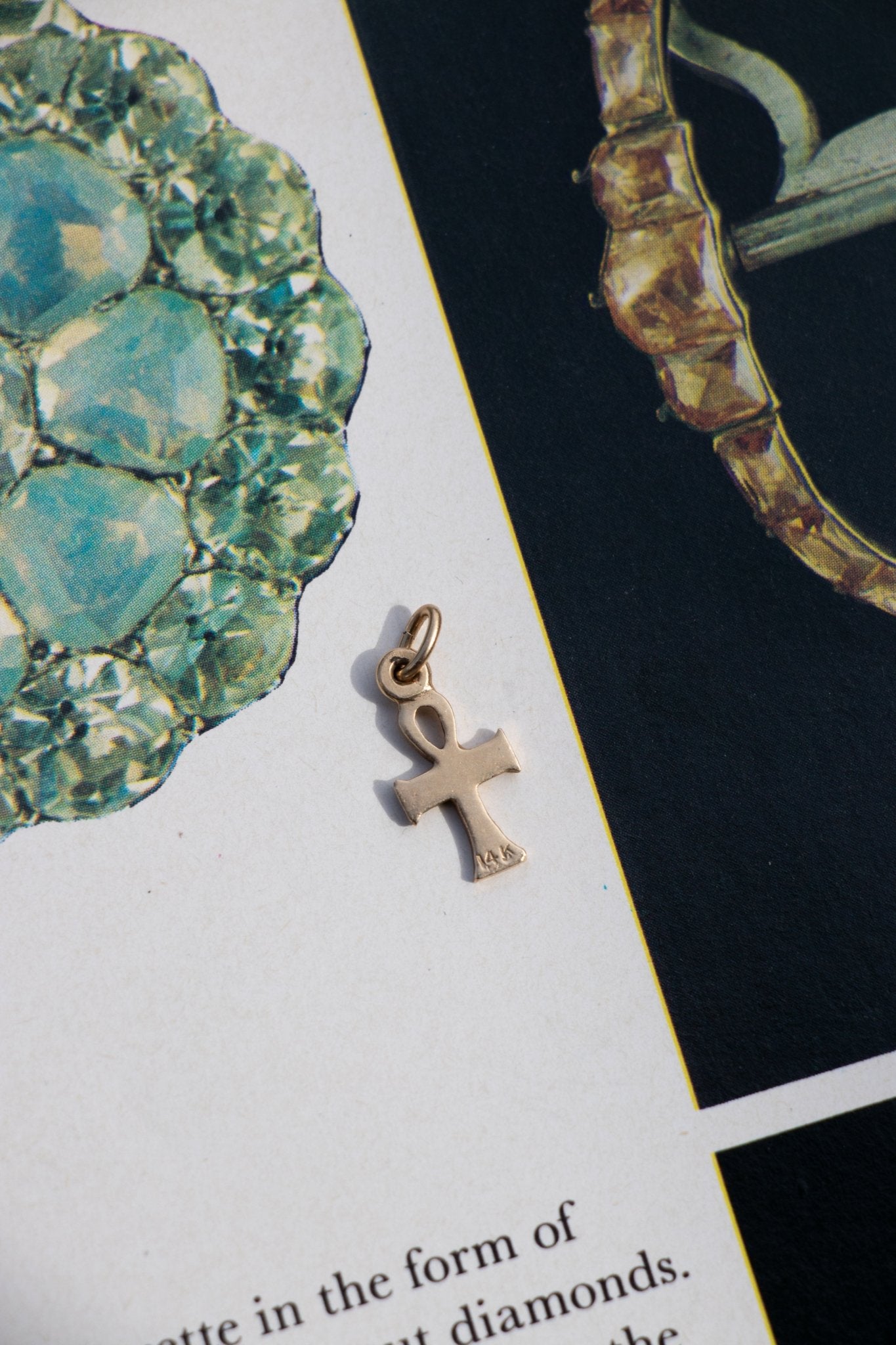 Charm - 14k Vintage Ankh Charm - LETTUCE STUDIOS