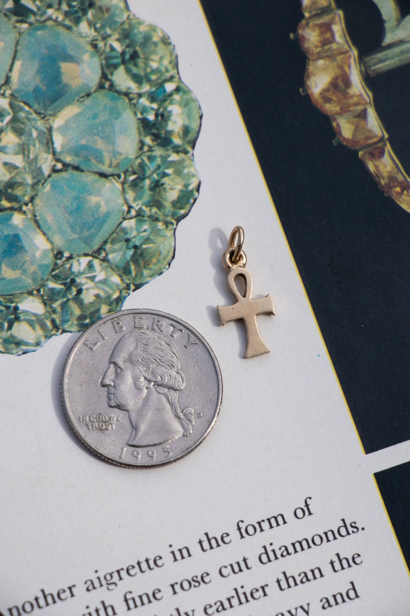 Charm - 14k Vintage Ankh Charm - LETTUCE STUDIOS