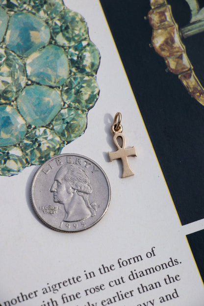 Charm - 14k Vintage Ankh Charm - LETTUCE STUDIOS