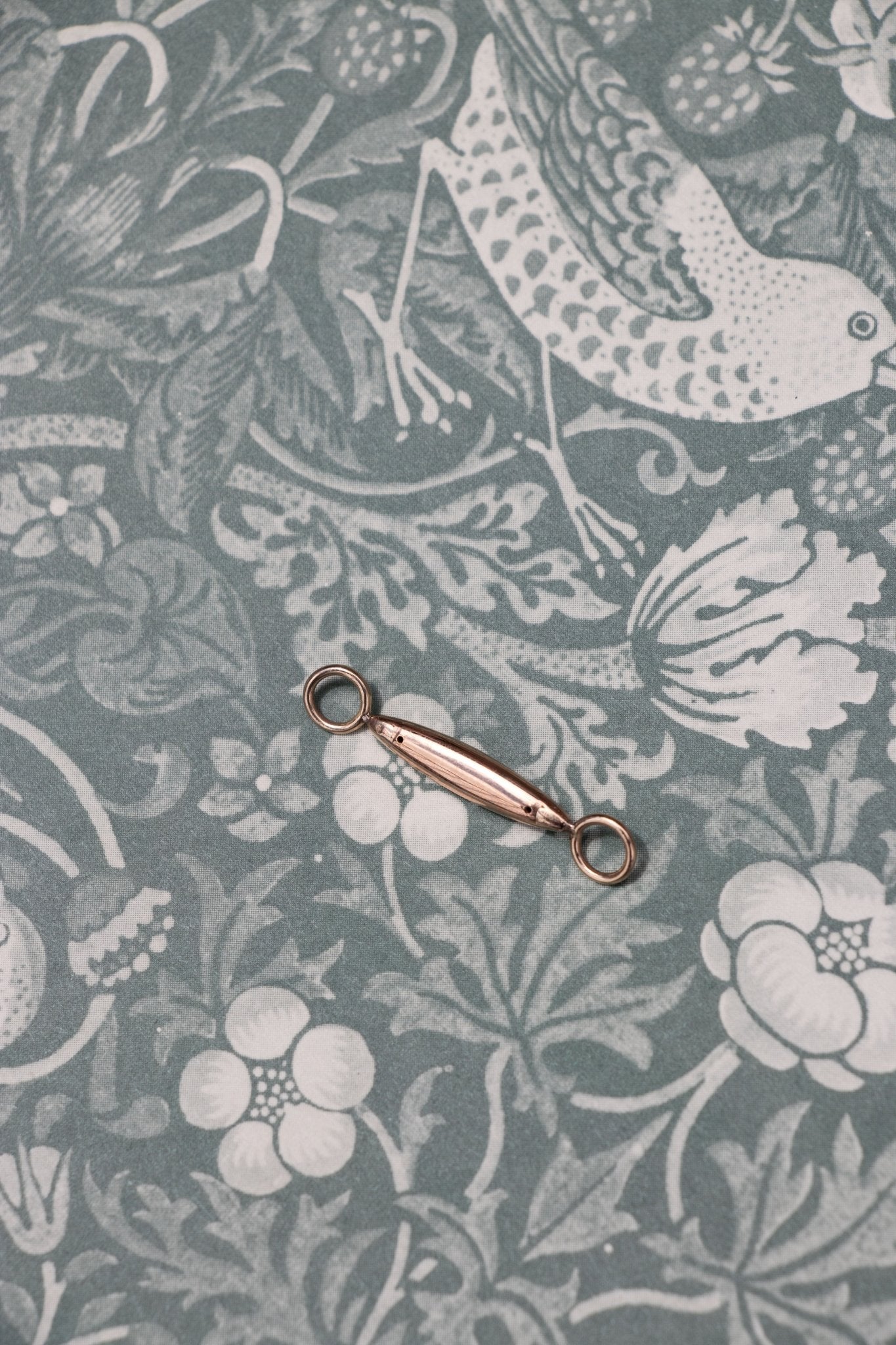 Charm - 14k Vintage Blue Enamel + Pearl Connector - LETTUCE STUDIOS