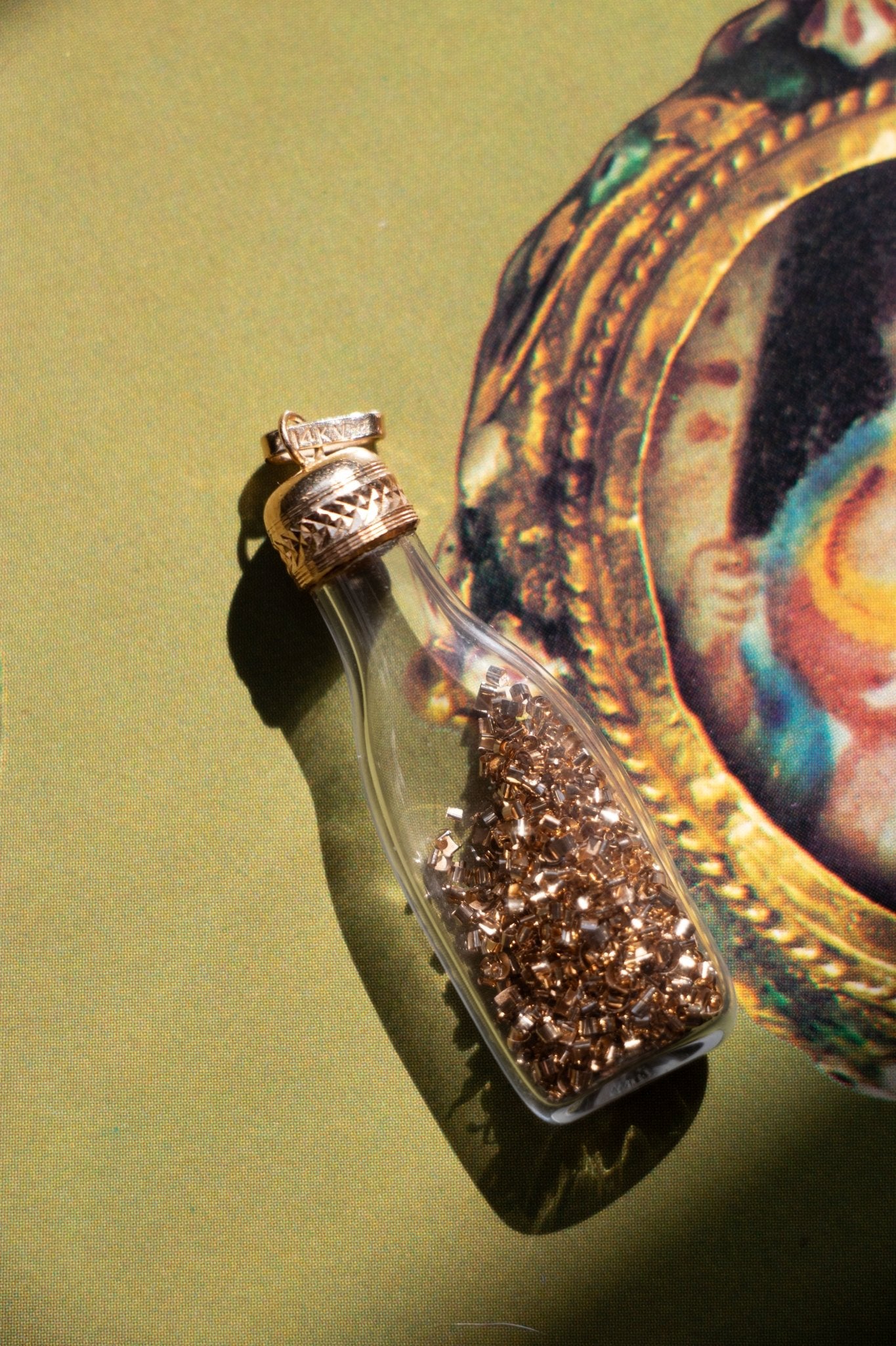 Charm - 14k Vintage Bottle Charm - LETTUCE STUDIOS