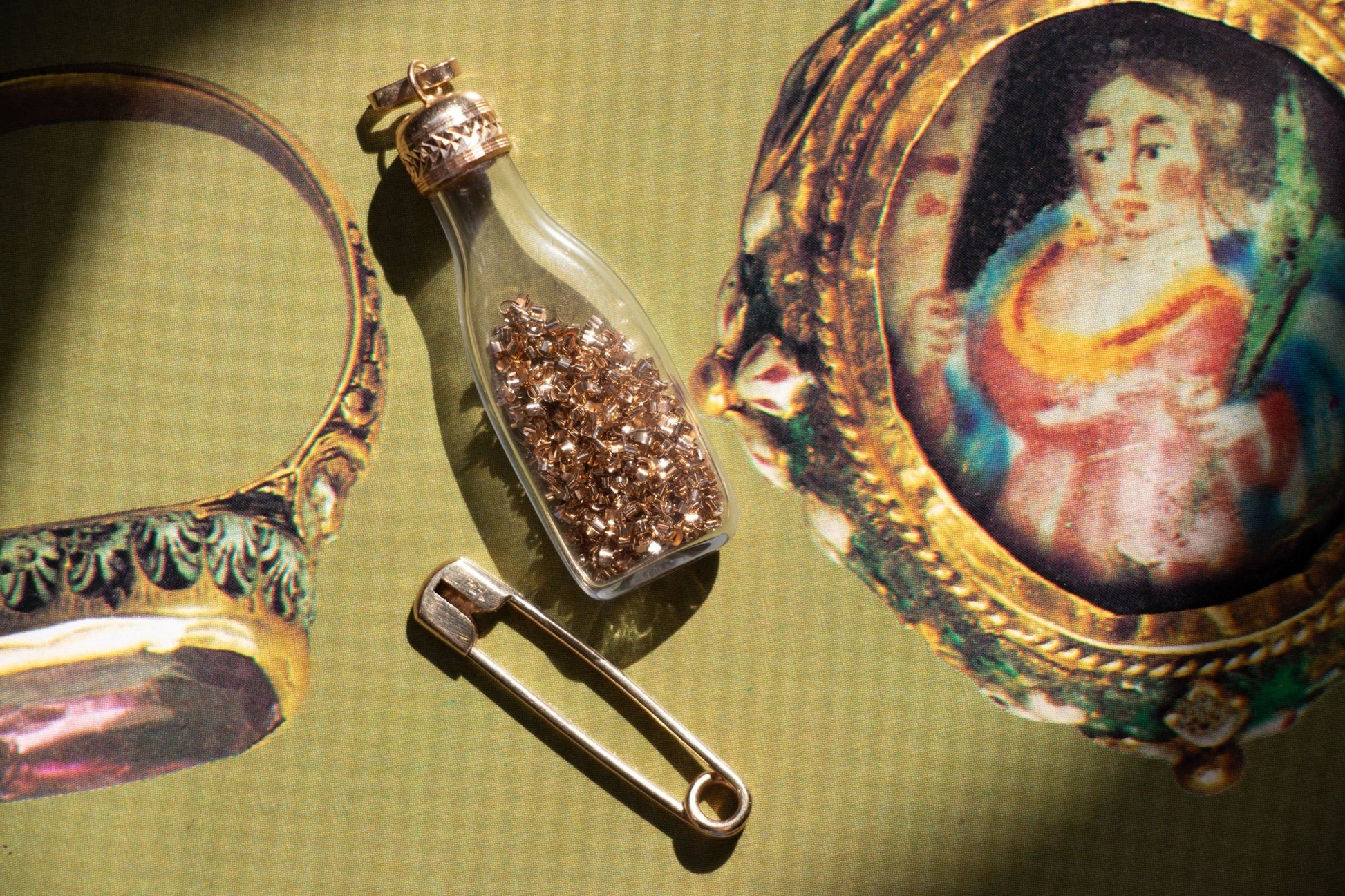 Charm - 14k Vintage Bottle Charm - LETTUCE STUDIOS