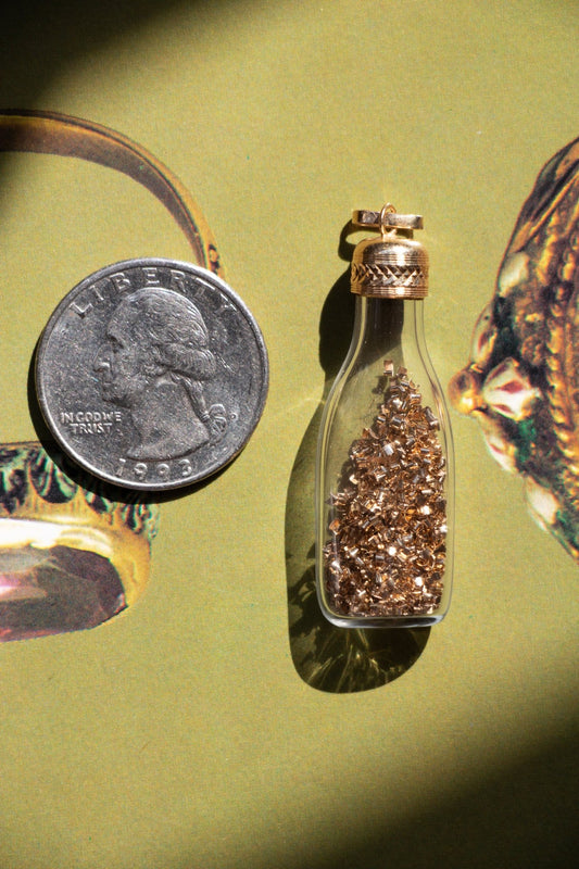 Charm - 14k Vintage Bottle Charm - LETTUCE STUDIOS