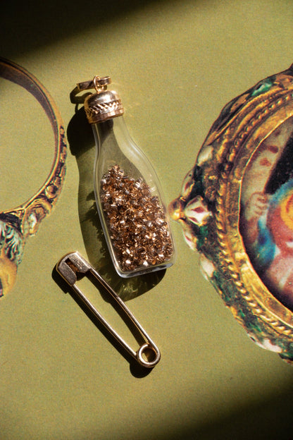 Charm - 14k Vintage Safety Pin Charm - LETTUCE STUDIOS