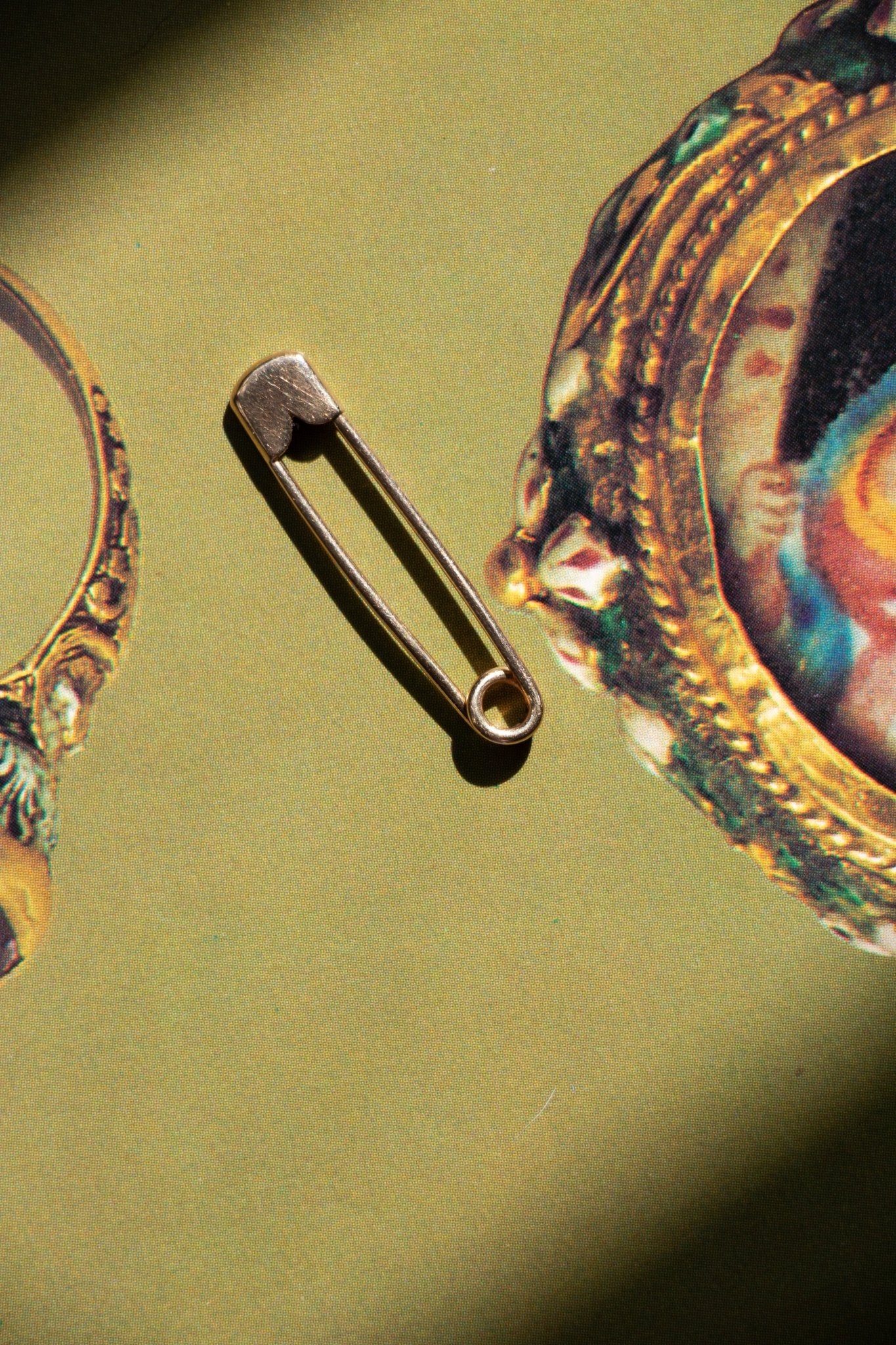 Charm - 14k Vintage Safety Pin Charm - LETTUCE STUDIOS
