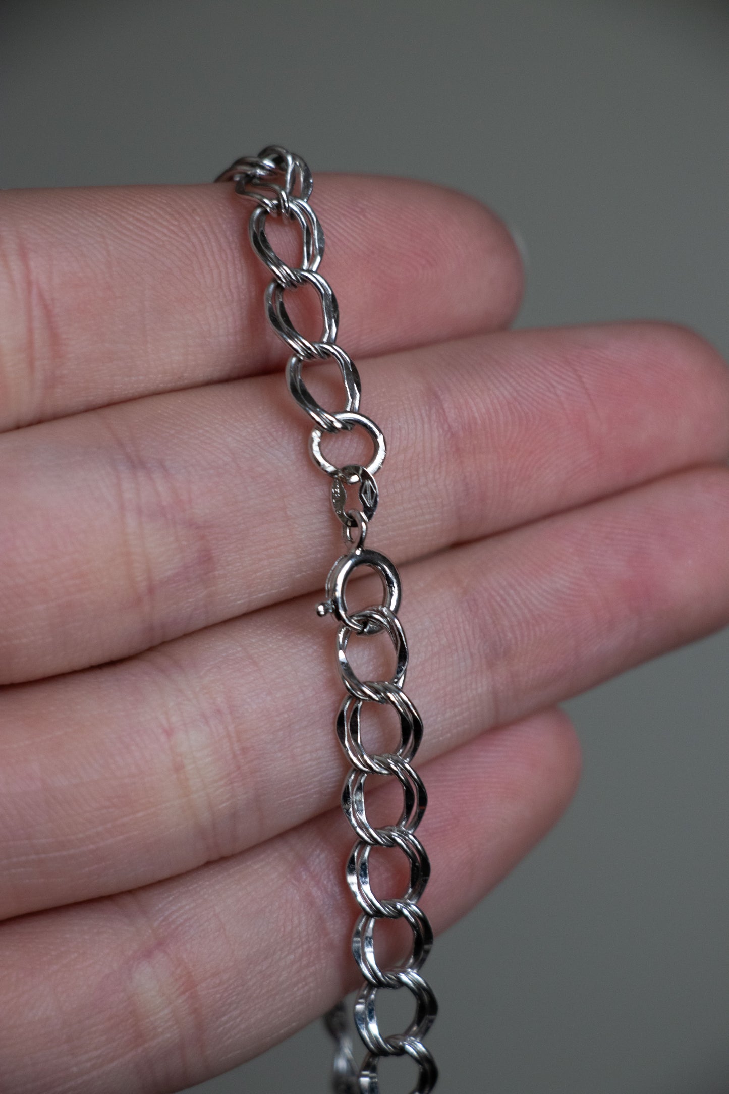 Vintage Sterling Double Loop Chain Bracelet