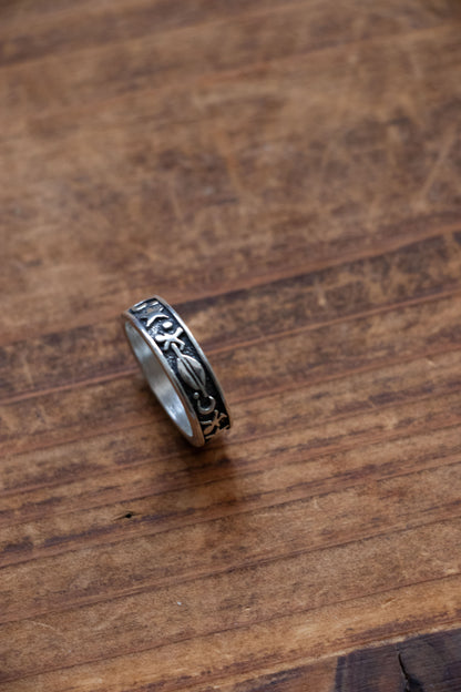 Vintage Sterling Stars & UFO Ring