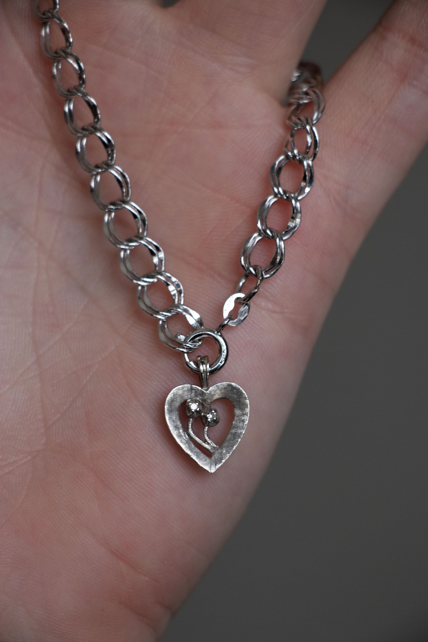 Vintage Sterling Double Loop Chain Bracelet