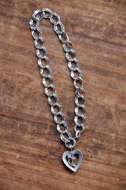 Vintage Sterling Double Loop Chain Bracelet