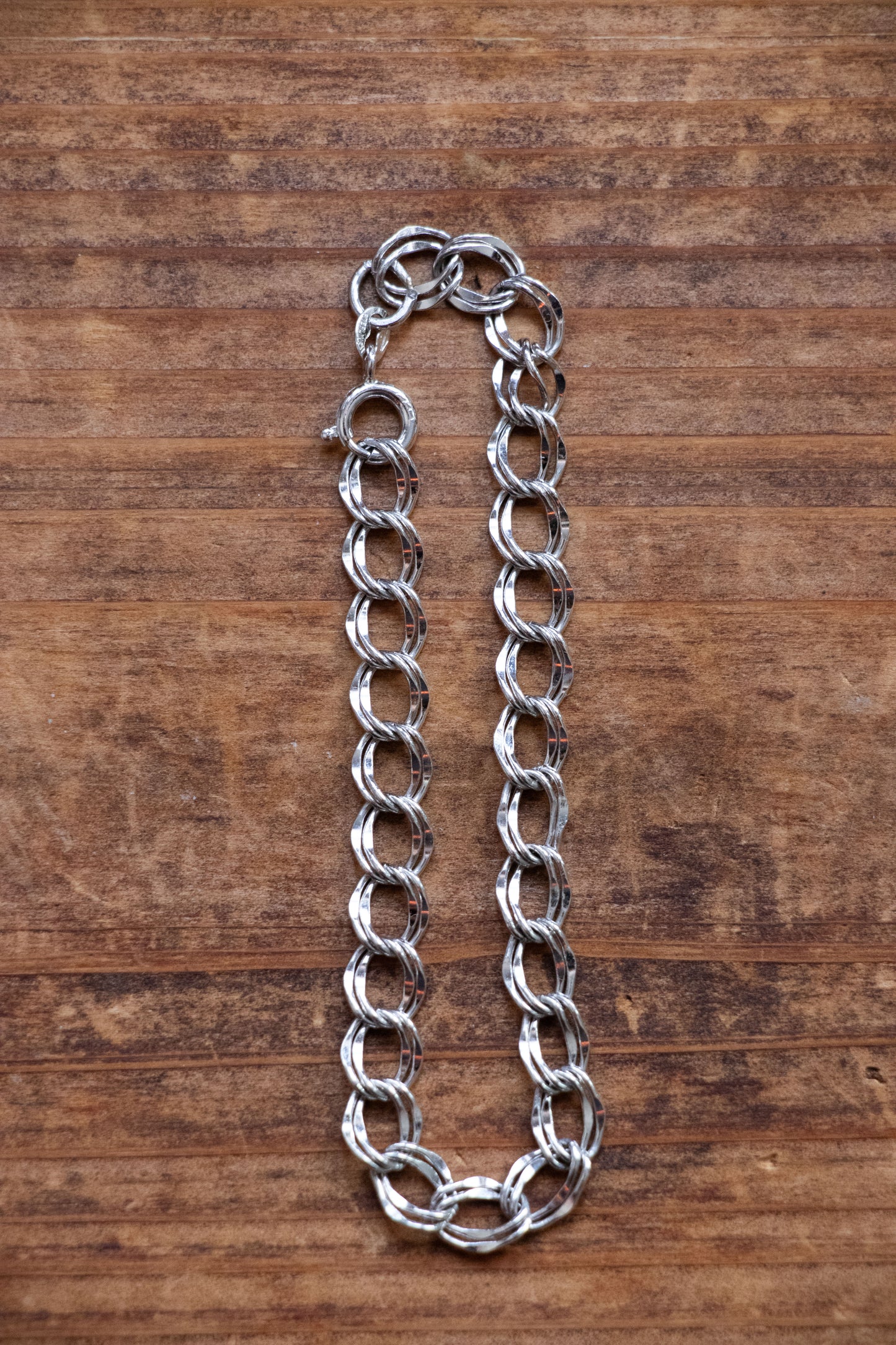 Vintage Sterling Double Loop Chain Bracelet