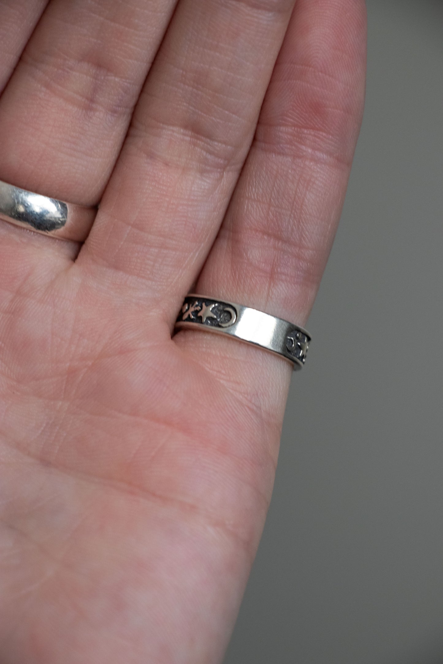 Vintage Sterling Stars & UFO Ring