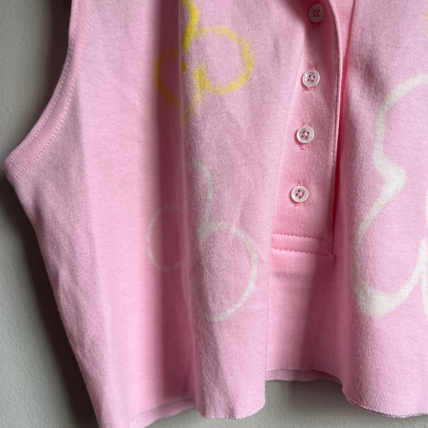 Lettuce Floral Cropped Vintage Polo