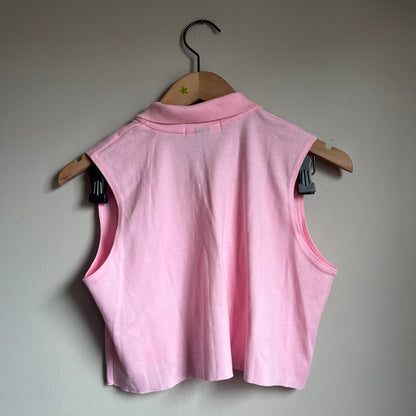 Lettuce Floral Cropped Vintage Polo