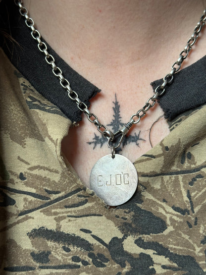 Antique Sterling Silver Dog Clip Chain