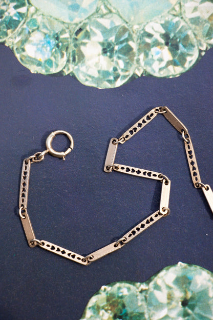 Necklace - Antique 10k Etched Watch Chain 12.5” - LETTUCE STUDIOS