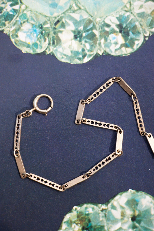 Necklace - Antique 10k Etched Watch Chain 12.5” - LETTUCE STUDIOS