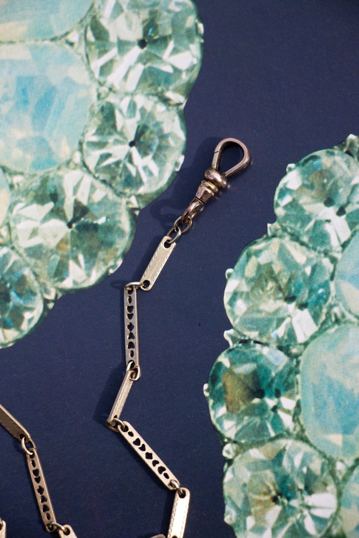 Necklace - Antique 10k Etched Watch Chain 12.5” - LETTUCE STUDIOS