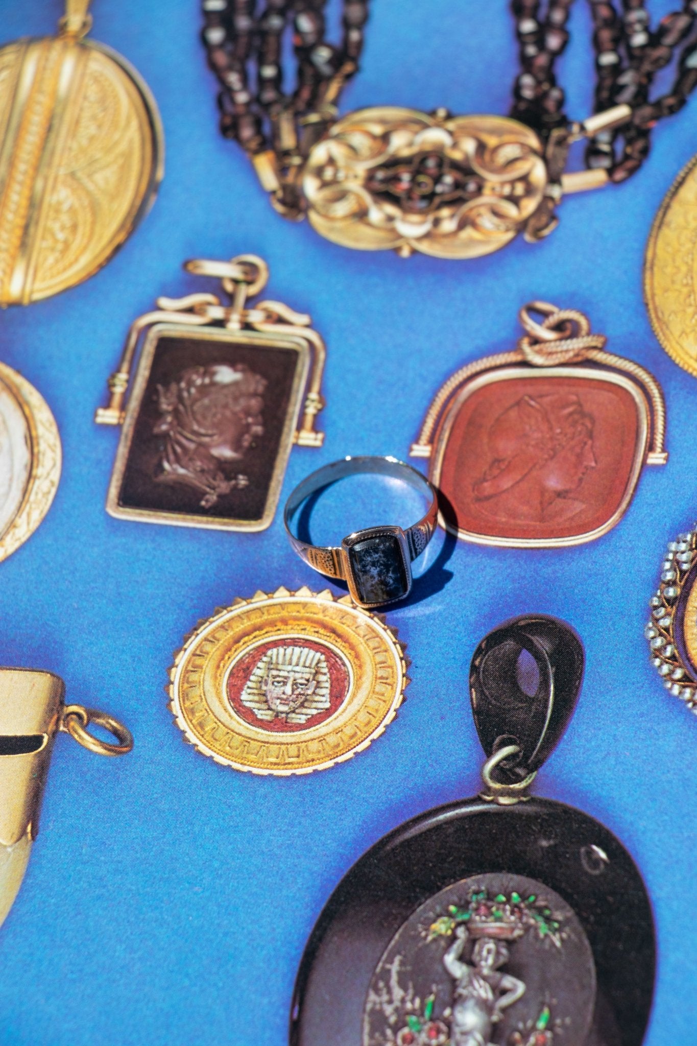 Ring - Antique 14k Moss Agate Ring - LETTUCE STUDIOS