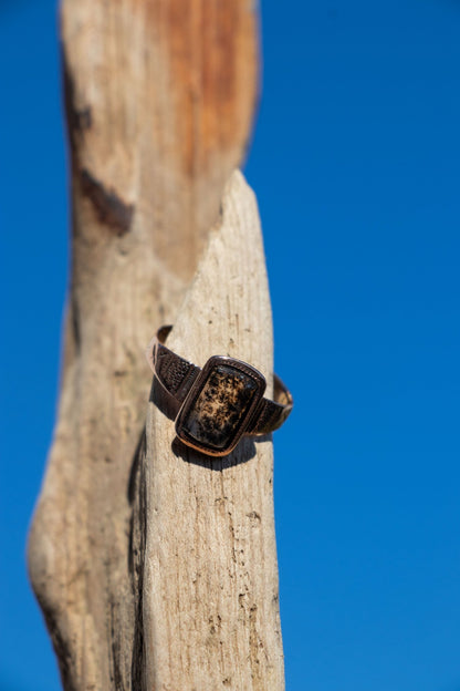 Ring - Antique 14k Moss Agate Ring - LETTUCE STUDIOS