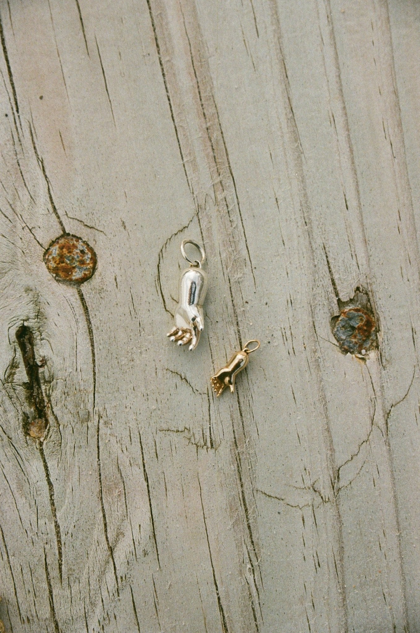 Charm - Baby Hand Charm in 14K Gold or Sterling Silver | Small & Large - Lettuce Goods