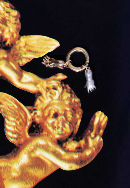 Charm - Baby Hand Charm in 14K Gold or Sterling Silver | Small & Large - 14karatdoll