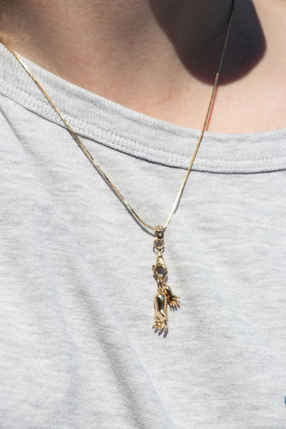 Charm - Baby Hand Charm in 14K Gold or Sterling Silver | Small & Large - 14karatdoll