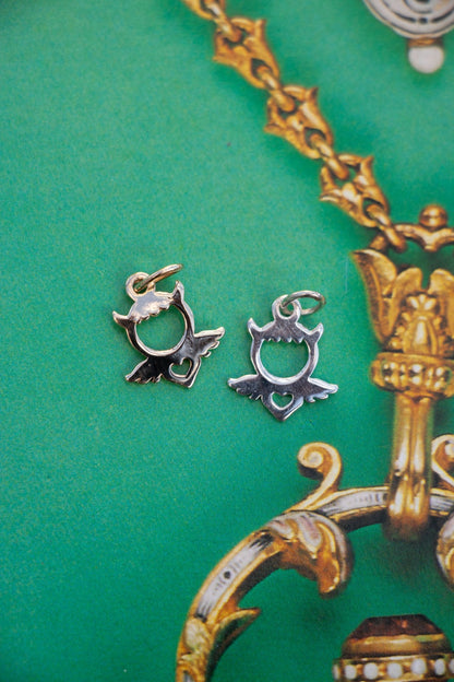 14k gold devangel charm miniature angel pendant queer jeweler lettuce goods