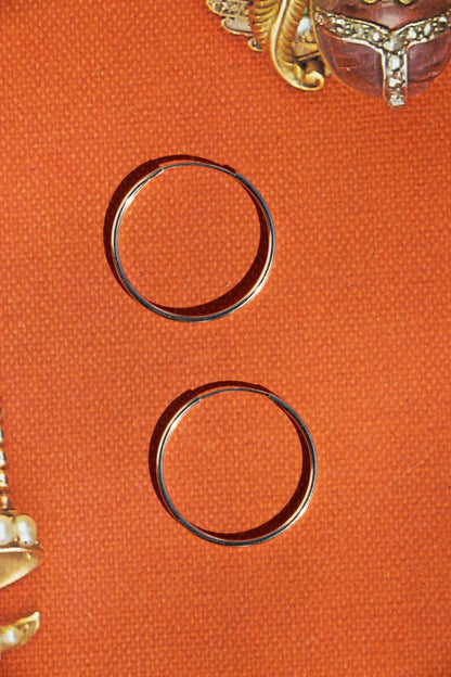 Earrings - Estate 10k Seamless Hoops - Lettuce Goods