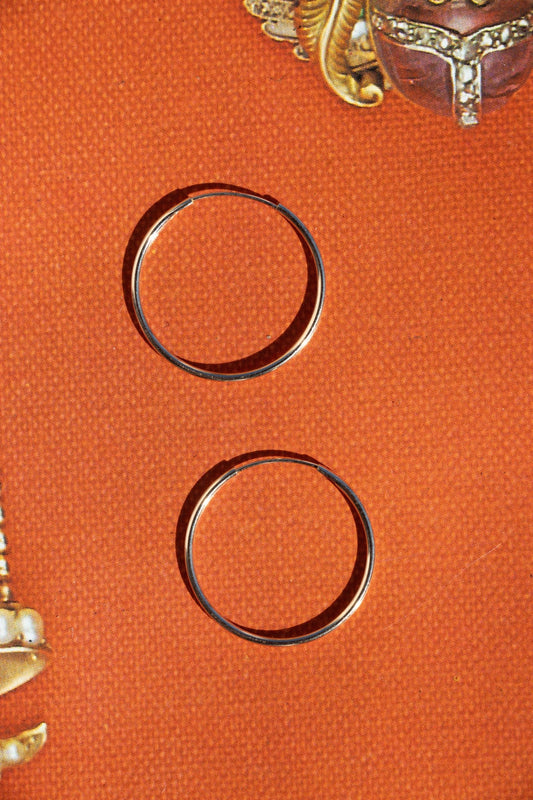 Earrings - Estate 10k Seamless Hoops - Lettuce Goods