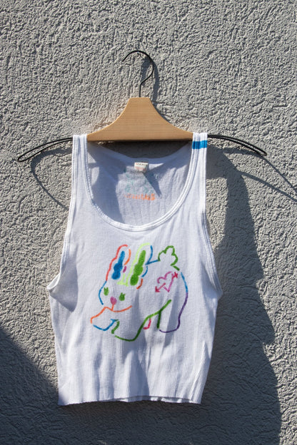 Tank Top - Lettuce Bunny Cropped Tank no. 1 - Lettuce Goods